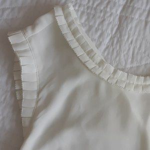 J. Crew White Sleevless Dress Shirt